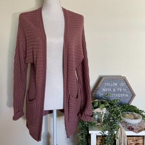 Dusty Pink open cardigan